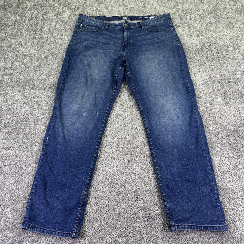 Chaps Jeans Mens 40x32 Blue Straight Fit Medium Wash Denim Work Casual